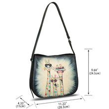 Load image into Gallery viewer, Genuine Leather Shoulder Bag for Women Hand Painted Handbag Handmade Purse Crossbody Sling Purse Casual Daypack