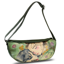 Load image into Gallery viewer, Genuine Leather Crossbody Bag Hand Painted Sling Backpack Retro Handmade Shoulder Daypack Purse Satchel