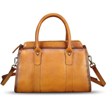 Load image into Gallery viewer, Genuine Leather Purses and Handbags for Women Vintage Handmade Leather Top Handle Purses Satchel Shoulder Bag with Strap