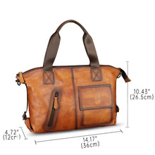 Load image into Gallery viewer, Genuine Leather Messenger Bag and Briefcase Purse for Men Leather Top Handle Handbags Satchel Shoulder Bag for Laptop Strap