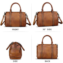 Load image into Gallery viewer, Genuine Leather Handbags for Women Purse Satchel Vintage Handmade Handbag Crossbody Shoulder Bags