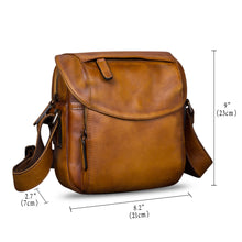 Load image into Gallery viewer, IVTG Genuine Leather Messenger Bag for Men Crossbody Shoulder Bag Satchel Casual Sling Daypack Work Business Daily Purse