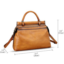 Load image into Gallery viewer, Genuine Leather Handbag for Women Retro Leather Crossbody Bag Pouch Vintage Handbag Purse Ladies Satchel