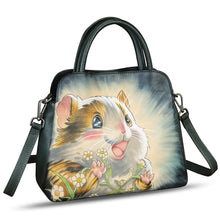 Load image into Gallery viewer, Genuine Leather Handbag for Women Hand Painted Leather Top Handle Satchel Handmade Crossbody Purse