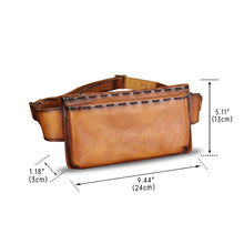 Load image into Gallery viewer, Genuine Leather Waist Bag Fanny Packs Hip Bag for Women and Men Real Leather Small Fanny Bag Sling Bag Crossbody Bags Chest Purses