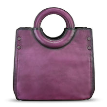 Load image into Gallery viewer, Genuine Leather Tote Bag for Women Hand Painted Leather Shoulder Handbag Handmade Purse Crossbody Work Tote Casual Purse