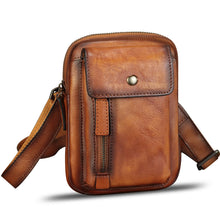 Load image into Gallery viewer, Genuine Leather Belt Bag Pouch for Men and Women Waist Bag Fanny Pack Phone Bag with Strap Small Crossbody Shoulder Bag