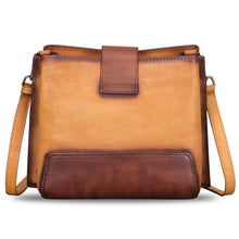 Load image into Gallery viewer, Genuine Leather Crossbody Bag for Women Vintage Shoulder Satchel Purse with Convertible Double Straps Handbag