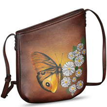 Load image into Gallery viewer, Genuine Leather Crossbody Bag for Women Hand Painted Leather Handmade Crossbody Satchel Purse Handbag