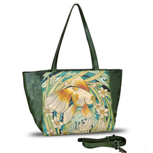 Load image into Gallery viewer, Genuine Leather Shoulder Bag for Women Hand Painted Handbag Handmade Crossbody Work Tote Casual Daypack Purse