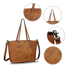Load image into Gallery viewer, Genuine Leather Handbag Bag for Women Vintage Real Leather Shoulder Bag Purse Handmade Tote Bag Crossbody Bags