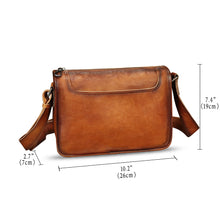 Load image into Gallery viewer, IVTG Genuine Leather Messenger Bag for Men Crossbody Shoulder Bag Casual Sling Daypack Business Daily Sling Purse Satchel