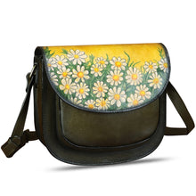 Load image into Gallery viewer, Genuine Leather Crossbody Bag for Women Hand Painted Pattern Handmade Crossbody Satchel Handbag Hand Drawn Purse