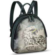 Load image into Gallery viewer, Genuine Leather Backpack for Women Hand Painted Purse Retro Leather Handmade College Knapsack Rucksack Casual Daypack