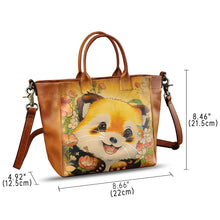 Load image into Gallery viewer, Hand painted Genuine Leather Purse and Handbag for Women Tote Bag Shoulder Bag