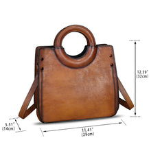 Load image into Gallery viewer, Genuine Leather Handbags for Women Vintage Real Leather Fashion Messenger Bag Shoulder Bag Crossbody Bag Satchel Purse