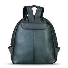 Load image into Gallery viewer, Genuine Leather Backpack for Women Hand Painted Purse Retro Leather Handmade College Knapsack Rucksack Casual Daypack