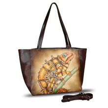 Load image into Gallery viewer, Genuine Leather Shoulder Bag for Women Hand Painted Handbag Handmade Crossbody Work Tote Casual Daypack Purse