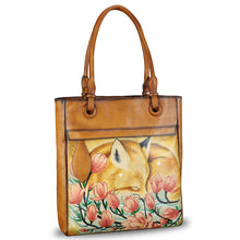 Load image into Gallery viewer, Genuine Leather Shoulder Bag for Women Hand Painted Leather Handbag Handmade Work Tote Bag Casual Hand Purse