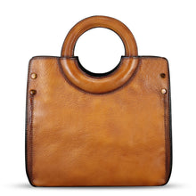 Load image into Gallery viewer, Genuine Leather Tote Bag for Women Hand Painted Leather Shoulder Handbag Handmade Purse Crossbody Work Tote Casual Purse
