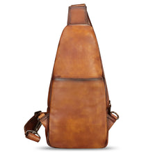 Load image into Gallery viewer, Genuine Leather Sling Bag Retro Crossbody Sling Backpack Handmade Chest Shoulder Daypack Purses Fanny Pack