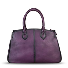 Load image into Gallery viewer, Genuine Leather Satchel for Women Hand Painted Leather Handbag Top Handle Bags Handmade Crossbody Purse Work Tote