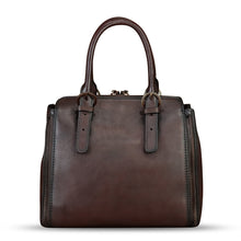 Load image into Gallery viewer, Genuine Leather Handbag for Women Hand Painted Leather Top Handle Purse Handmade Crossbody Satchel Tote Bag
