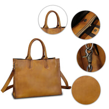 Load image into Gallery viewer, Genuine Leather Purses and Handbags for Women Tote Bag Vintage Crossbody Shoulder Bag Top Handle Bag Satchel