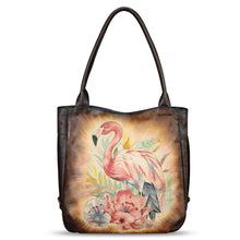 Load image into Gallery viewer, Genuine Leather Shoulder Bag for Women Hand Painted Leather Handbag Handmade Purse Work Tote Bag Casual Purse