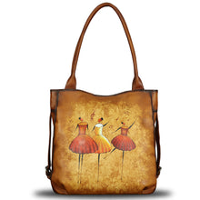 Load image into Gallery viewer, Genuine Leather Shoulder Bag Purse for Women Retro Top Handle Bags Handmade Vintage Crossbody Tote Handbags Purse