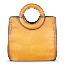 Load image into Gallery viewer, Genuine Leather Tote Bag for Women Hand Painted Leather Shoulder Handbag Handmade Purse Crossbody Work Tote Casual Purse
