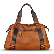 Load image into Gallery viewer, Genuine Leather Duffel Bags for Men and Women Purses Carry On Handbags Shoulder Bag for Traveling Sports