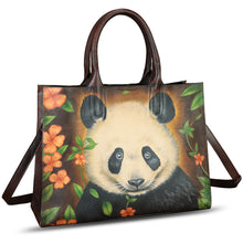 Load image into Gallery viewer, Genuine Leather Handbag for Women Hand Painted Leather Top Handle Bag Handmade Crossbody Purse Work Tote