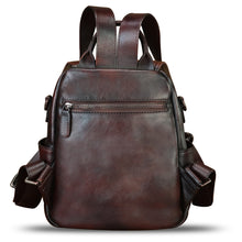 Load image into Gallery viewer, Genuine Leather Backpack for Women Hand Painted Knapsack Purse Designer Handmade Rucksack Casual Daypack