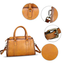 Load image into Gallery viewer, Genuine Leather Purses and Handbags for Women Vintage Handmade Leather Top Handle Purses Satchel Shoulder Bag with Strap