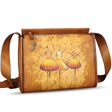 Load image into Gallery viewer, Genuine Leather Crossbody Bag for Women Hand Painted Leather Handmade Crossbody Satchel Handbag Hand Drawn Purse