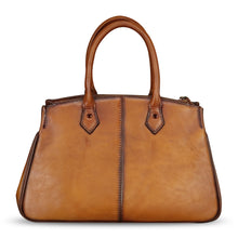 Load image into Gallery viewer, Genuine Leather Satchel for Women Hand Painted Leather Handbag Top Handle Bags Handmade Crossbody Purse Work Tote