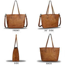 Load image into Gallery viewer, Genuine Leather Handbag Bag for Women Vintage Real Leather Shoulder Bag Purse Handmade Tote Bag Crossbody Bags