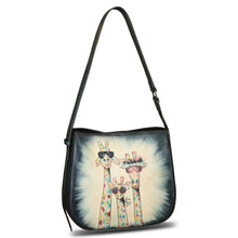 Load image into Gallery viewer, Genuine Leather Shoulder Bag for Women Hand Painted Handbag Handmade Purse Crossbody Sling Purse Casual Daypack