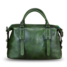 Load image into Gallery viewer, Genuine Leather Satchel for Women Hand Painted Handbag Top Handle Bags Handmade Purse Crossbody Tote Bag