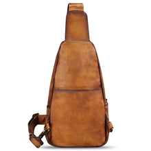 Load image into Gallery viewer, Genuine Leather Sling Bag for Women and Men Vintage Handmade Leather Sling Backpack Fashion Crossbody Bag Chest Purse