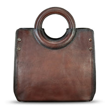 Load image into Gallery viewer, Genuine Leather Tote Bag for Women Hand Painted Leather Shoulder Handbag Handmade Purse Crossbody Work Tote Casual Purse