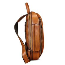 Load image into Gallery viewer, Genuine Leather Sling Bag Retro Crossbody Sling Backpack Handmade Chest Vintage Shoulder Daypack Purse Fanny Pack