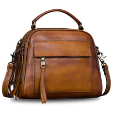 Load image into Gallery viewer, Genuine Leather Purses and Handbags for Women Shoulder Bag Vintage Handmade Real Leather Crossbody Satchel Purse with Strap