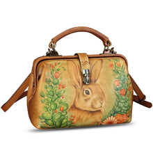 Load image into Gallery viewer, Genuine Leather Handbag Satchel for Women Hand Painted Leather Handmade Pouch Casual Shoulder Purse Bag