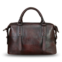 Load image into Gallery viewer, Genuine Leather Satchel for Women Hand Painted Handbag Top Handle Bags Handmade Purse Crossbody Tote Bag