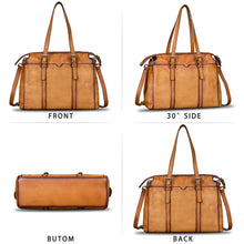 Load image into Gallery viewer, Genuine Leather Shoulder Bag Tote Bag for Women Vintage Real Leather Purses and Handbags Crossbody Satchel Bag with Strap