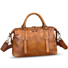 Load image into Gallery viewer, Genuine Leather Handbag for Women Top Handle Satchel Handmade Vintage Crossbody Handbags Retro Leather Purse