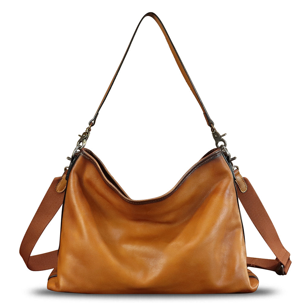 ★大人気★【DE MERIEL】Elise Hobo Bag Medium Tan Brown 2色 DE MERIEL】 Elise Hobo Bag Medium Tan Brown 2色 バッグ