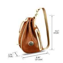 Load image into Gallery viewer, Genuine Leather Sling Bag Retro Crossbody Sling Backpack Handmade Chest Shoulder Daypack Cycling Bag Purse Fanny Pack